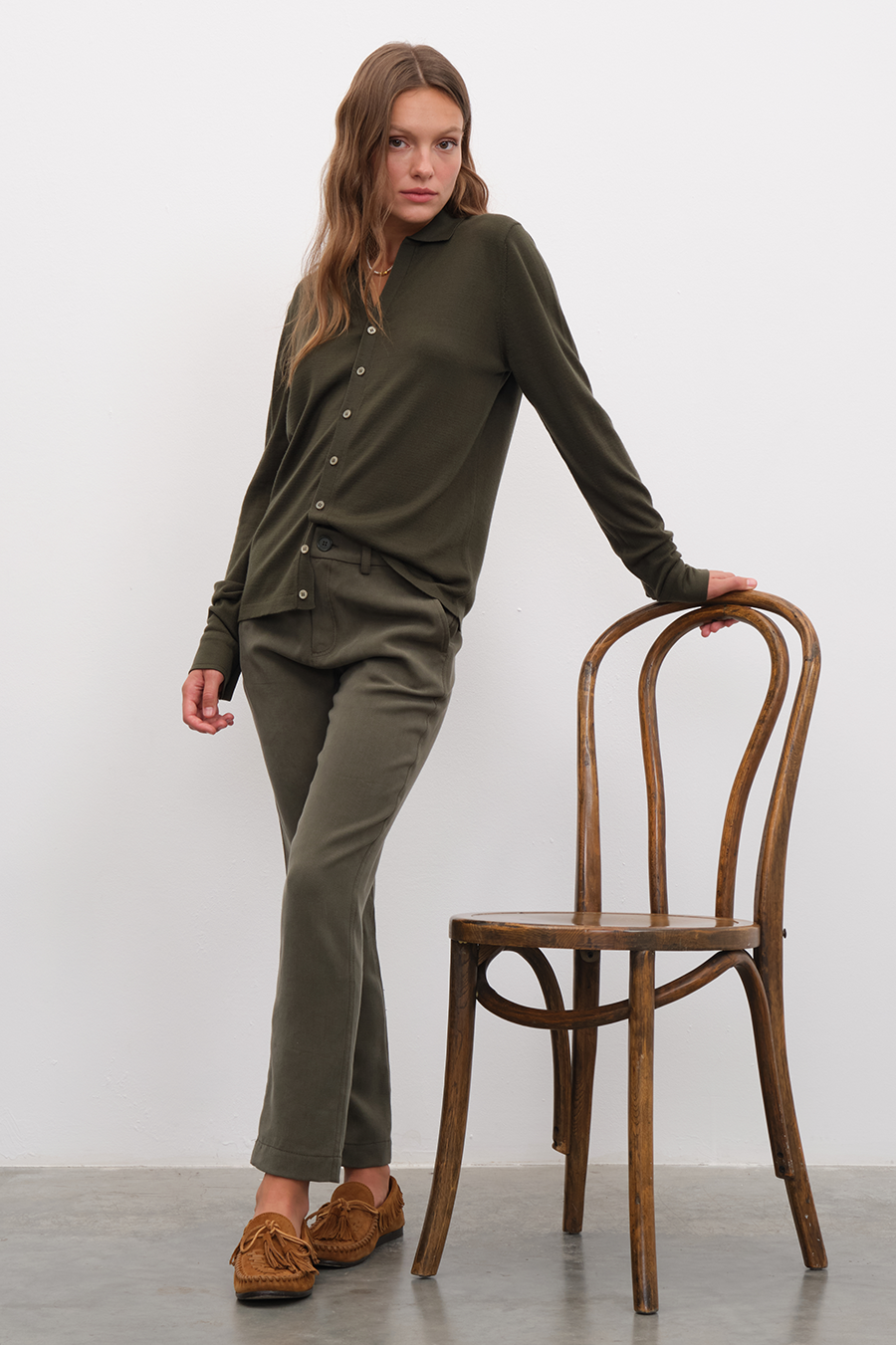 Unisex Cashmere Merino Gömlek Triko