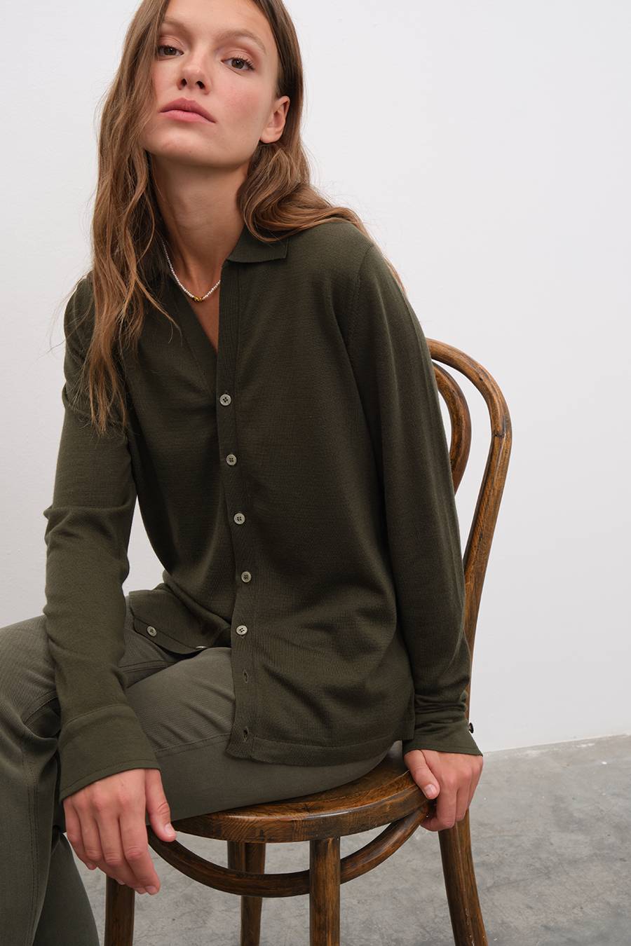 Unisex Cashmere Merino Gömlek Triko