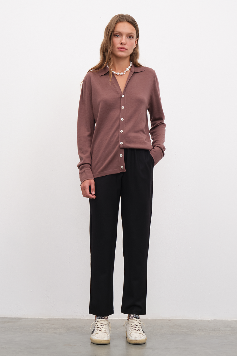 Unisex Cashmere Merino Gömlek Triko