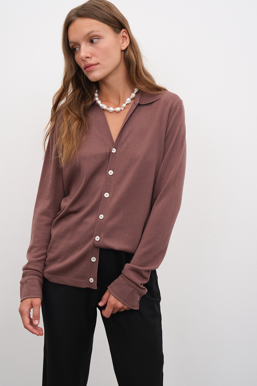 Unisex Cashmere Merino Gömlek Triko