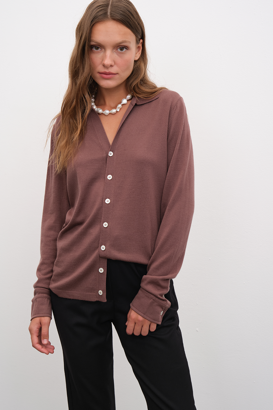 Unisex Cashmere Merino Gömlek Triko