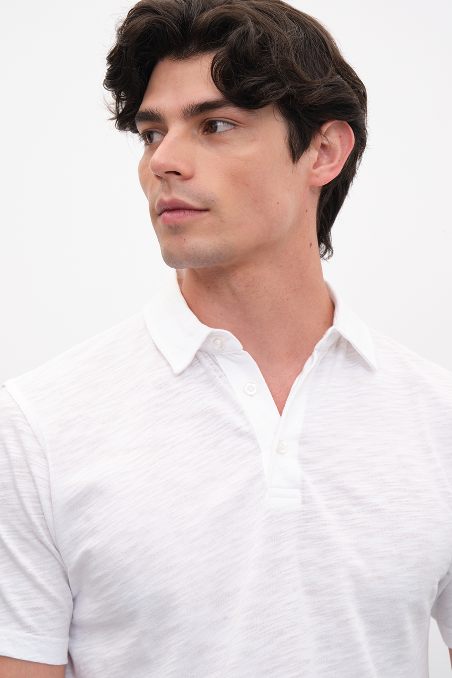 Polo Yakalı Flamlı Cotton T-shirt