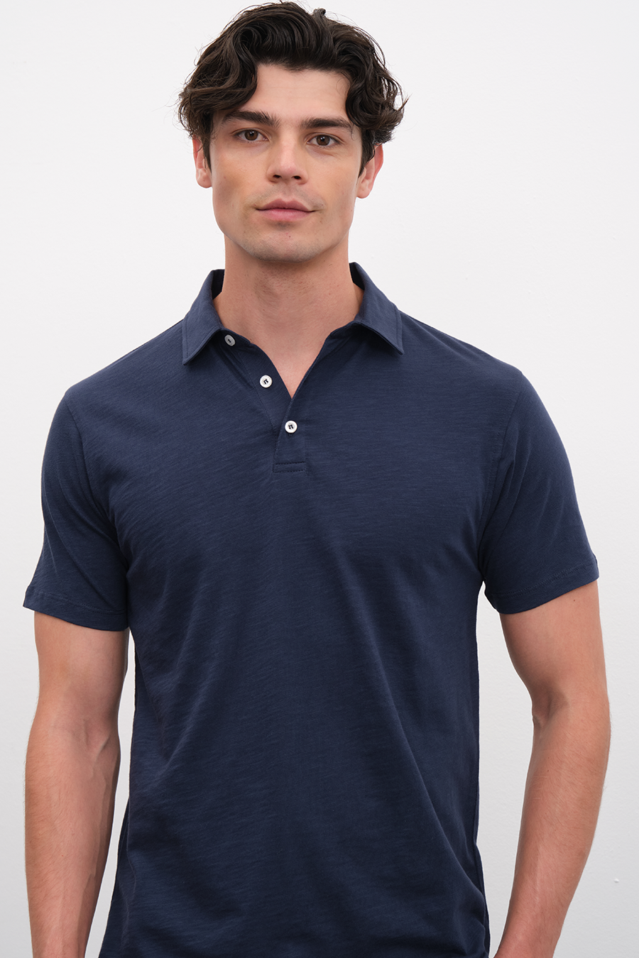 Polo Yakalı Flamlı Cotton T-shirt