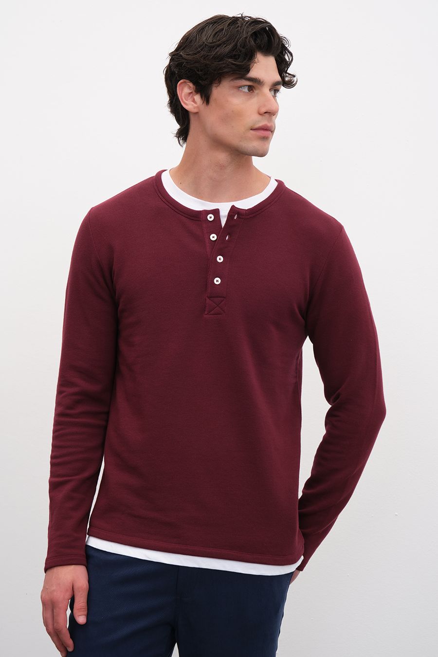 SuperSoft Modal Fleece Düğmeli Sweatshirt