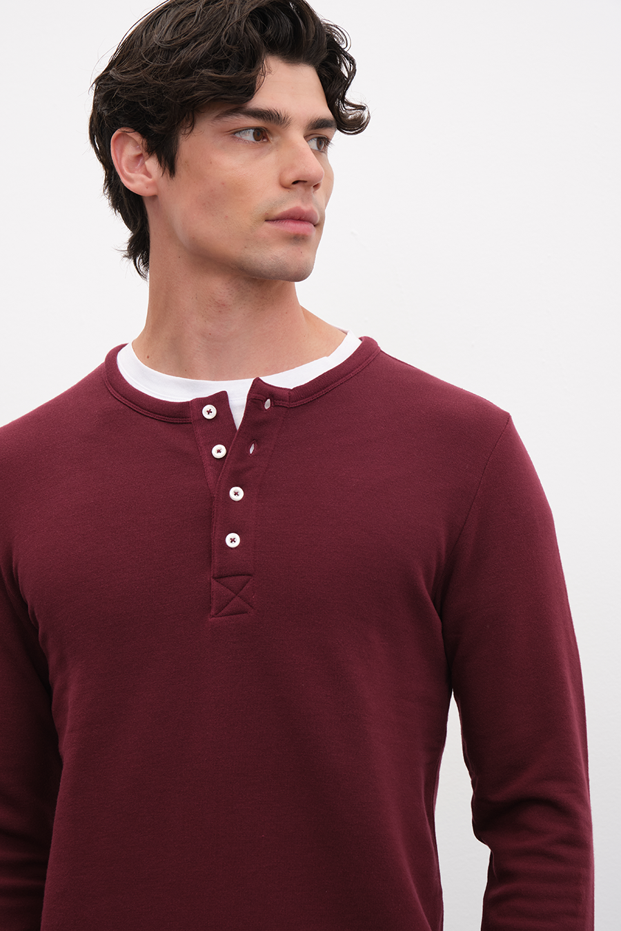 SuperSoft Modal Fleece Düğmeli Sweatshirt