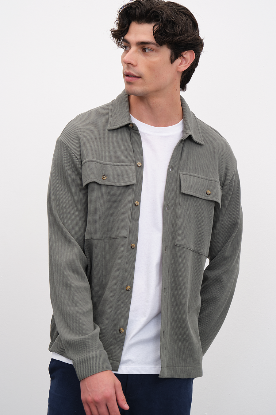 Waffle Cotton Gömlek