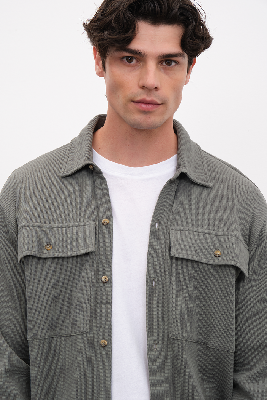 Waffle Cotton Gömlek