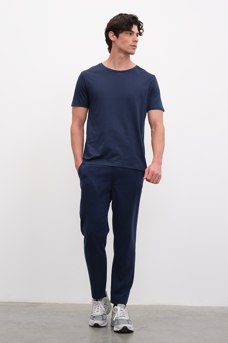 Omuz ve T Sırt Detaylı Cotton/Modal T-shirt