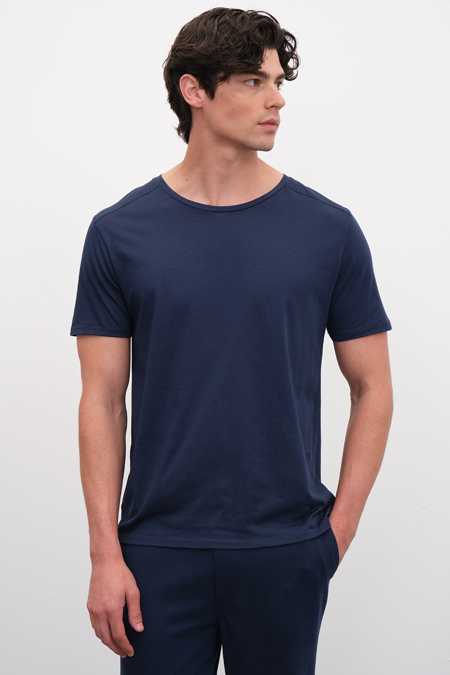 Omuz ve T Sırt Detaylı Cotton/Modal T-shirt