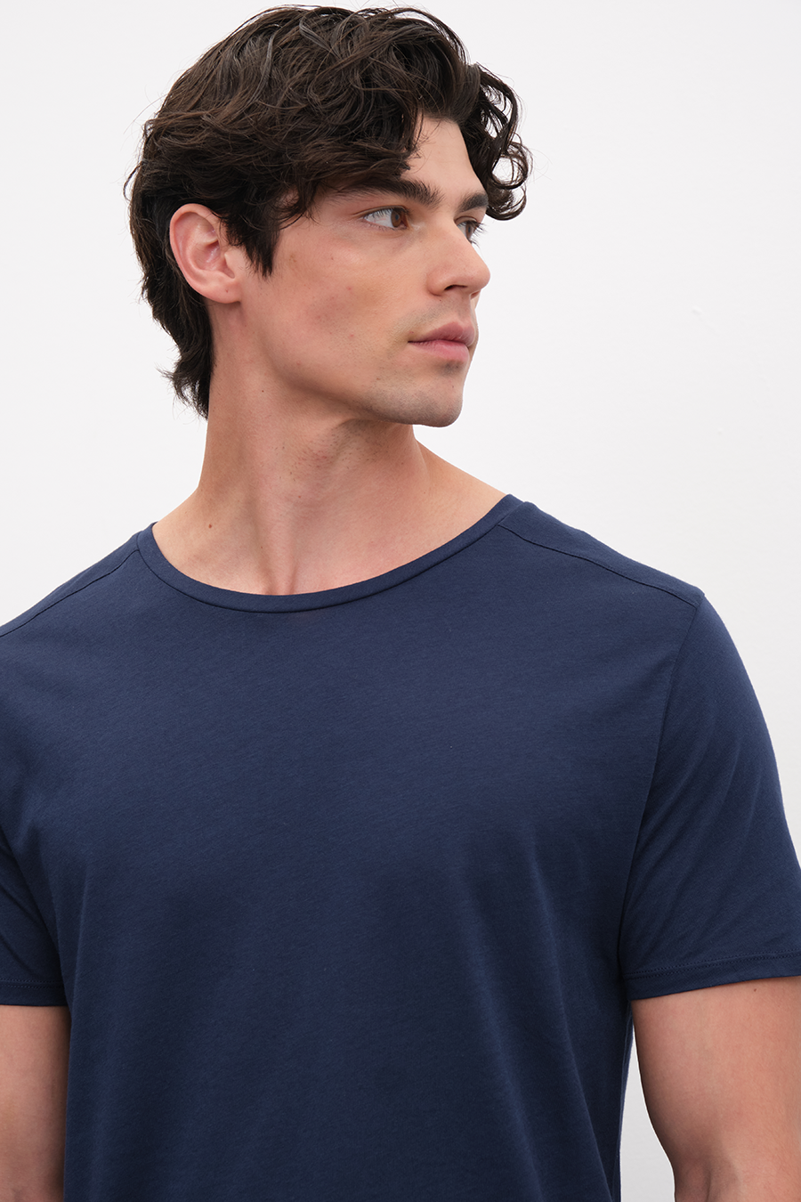 Omuz ve T Sırt Detaylı Cotton/Modal T-shirt
