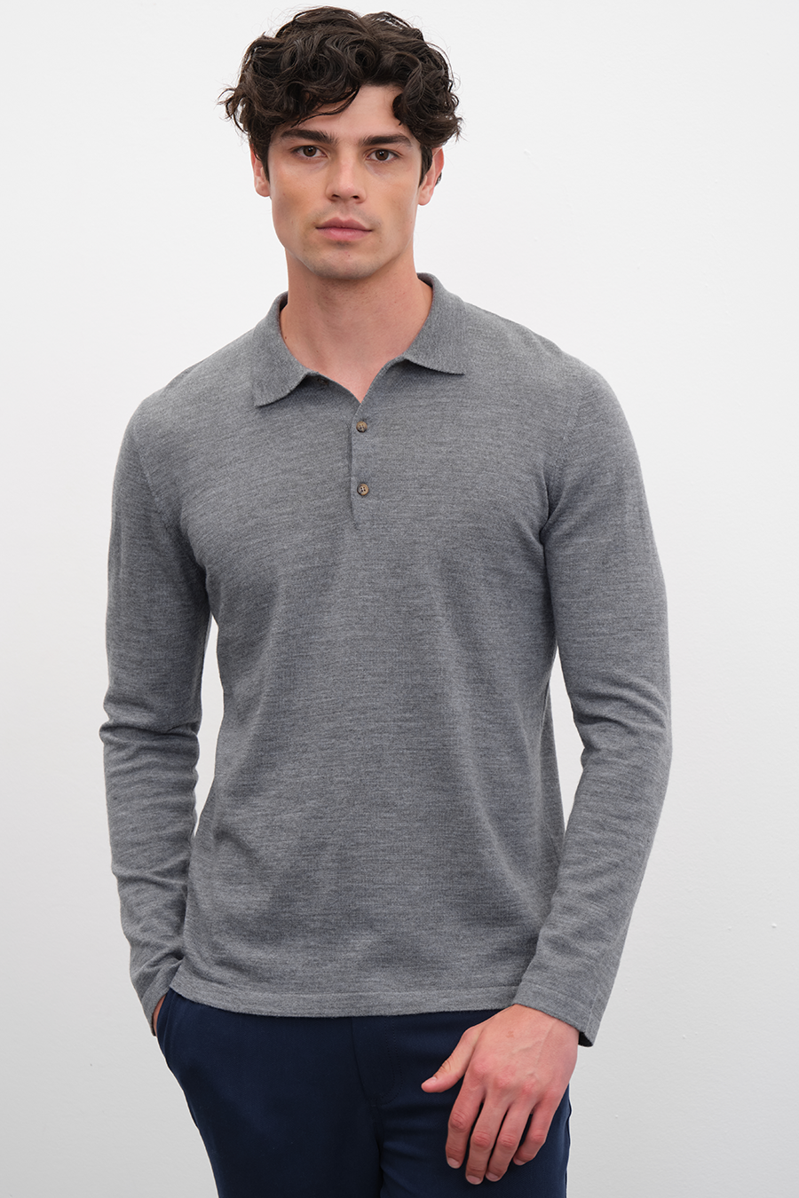 Polo Yakalı Lightweight Merino Triko