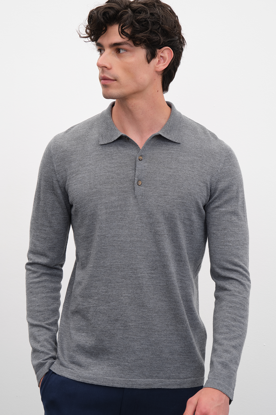 Polo Yakalı Lightweight Merino Triko