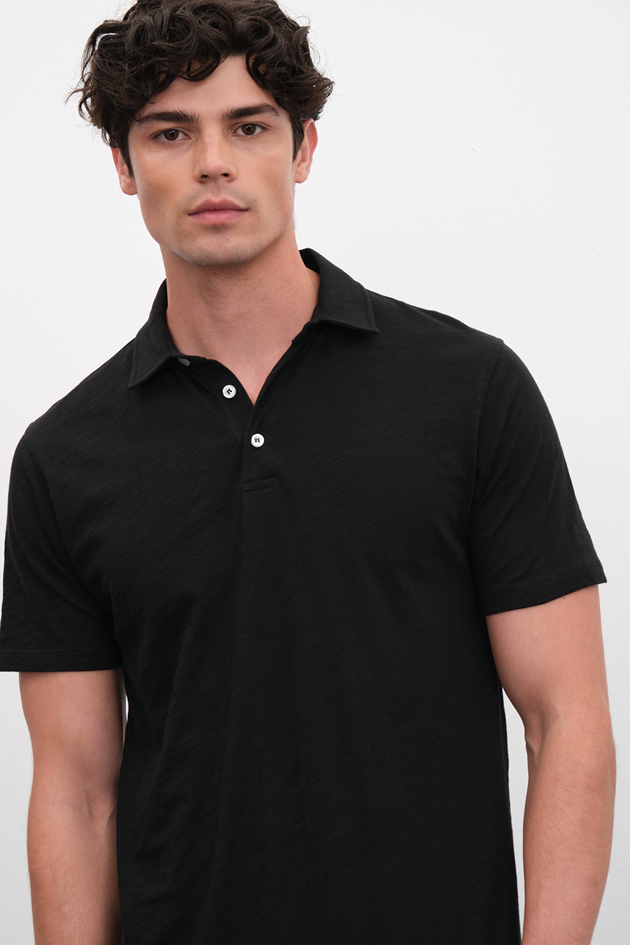 Polo Yakalı Flamlı Cotton T-shirt