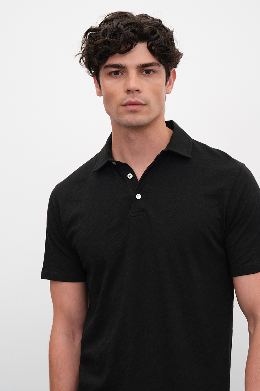 Polo Yakalı Flamlı Cotton T-shirt