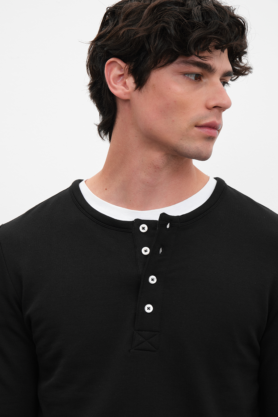 SuperSoft Modal Fleece Düğmeli Sweatshirt