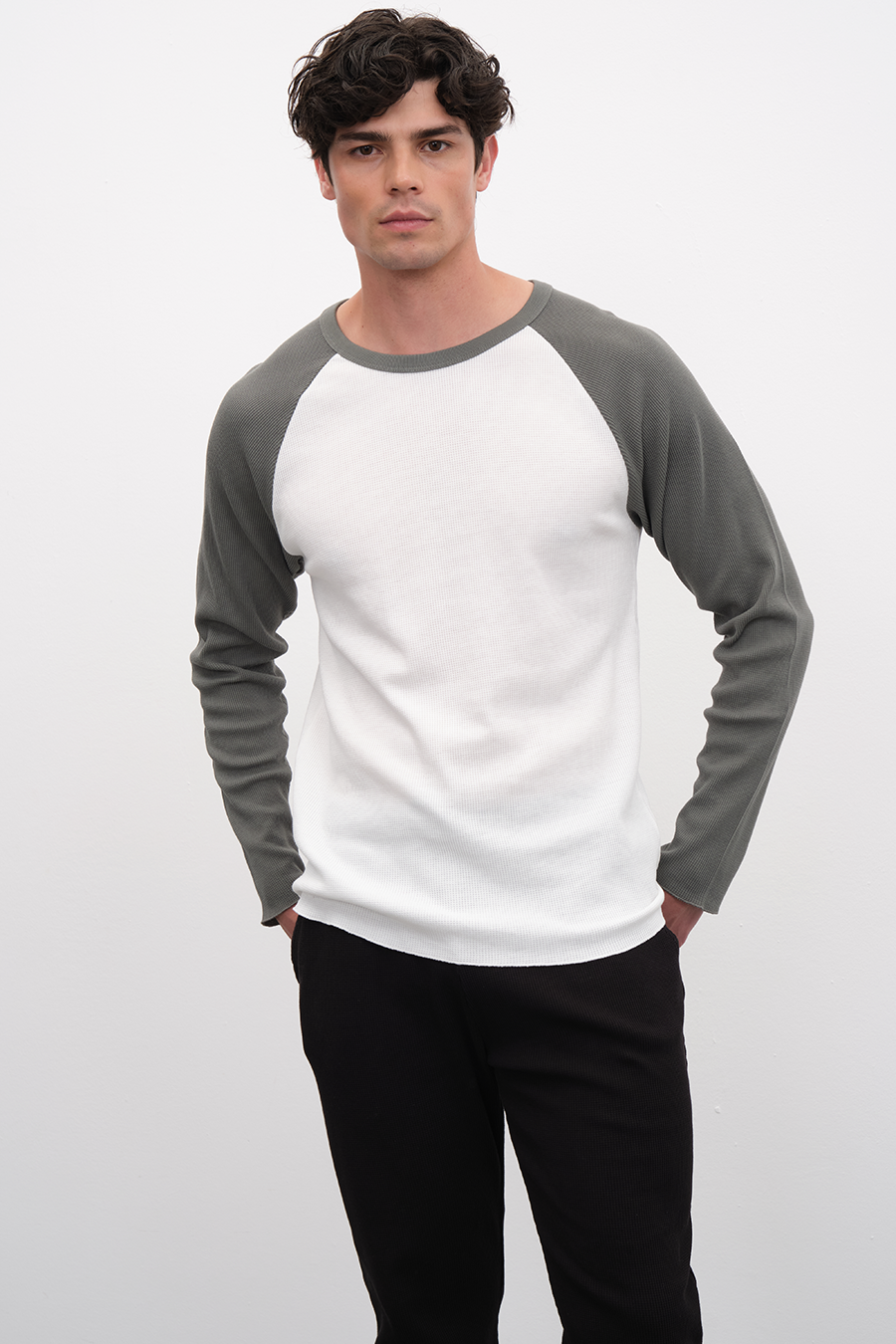 Waffle Cotton Baseball T-shirt/Sweatshirt