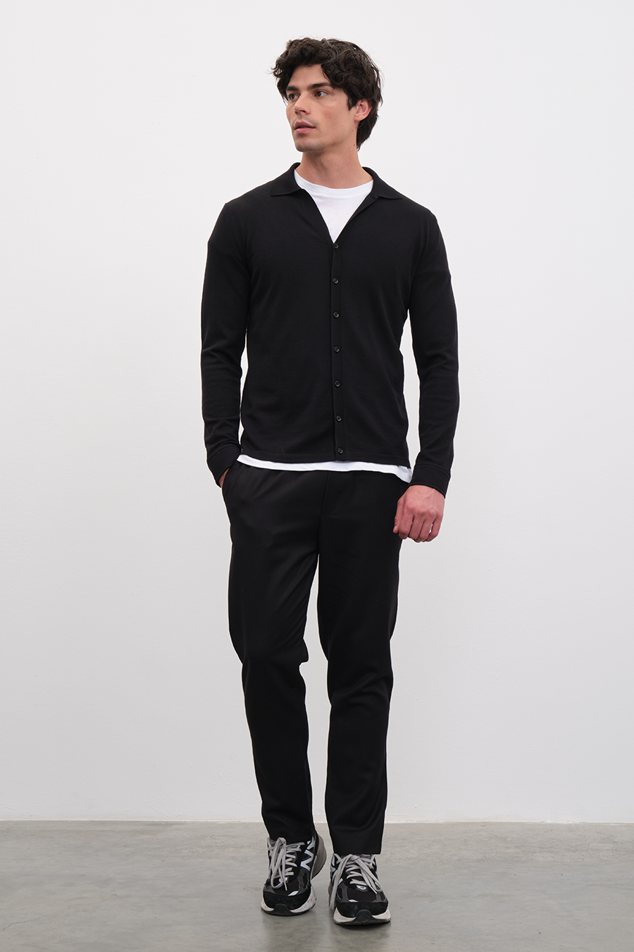 Unisex Cashmere Merino Gömlek Triko