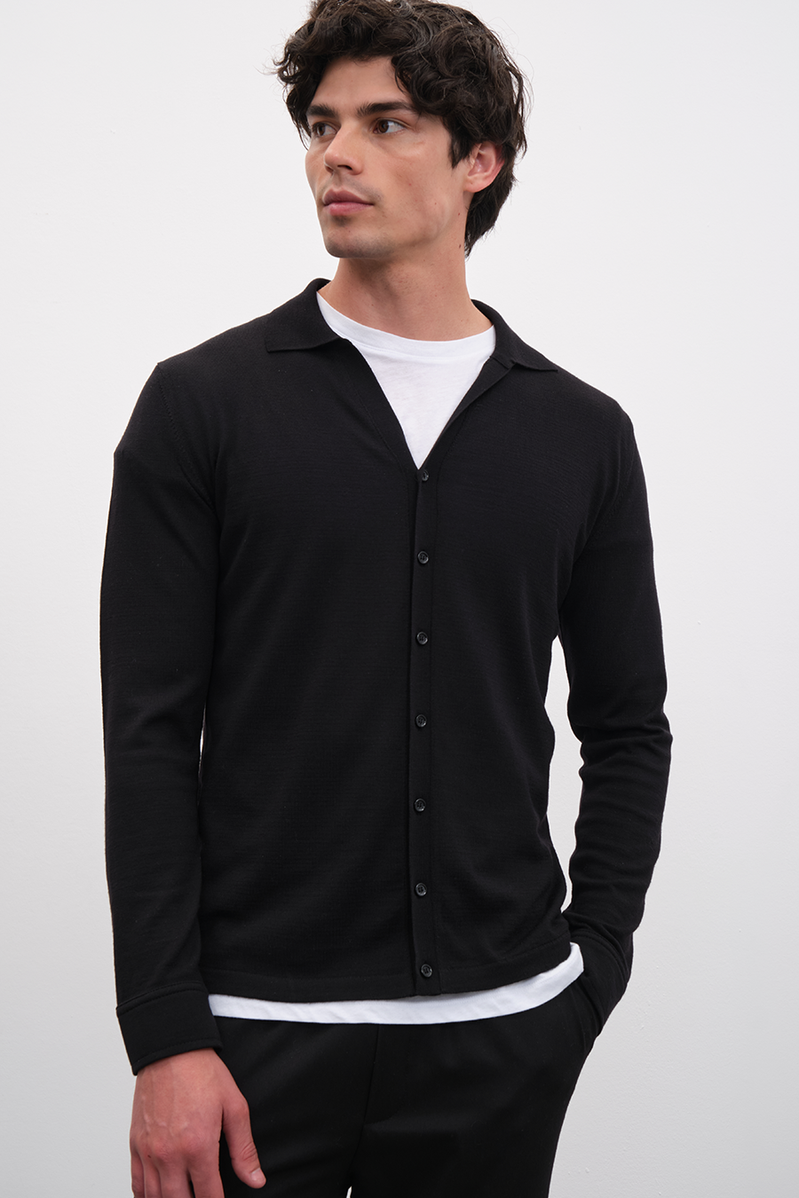 Unisex Cashmere Merino Gömlek Triko