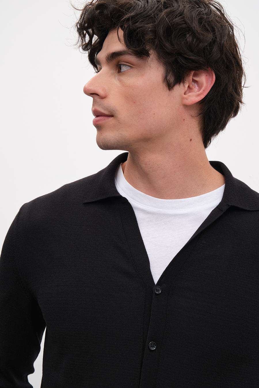 Unisex Cashmere Merino Gömlek Triko