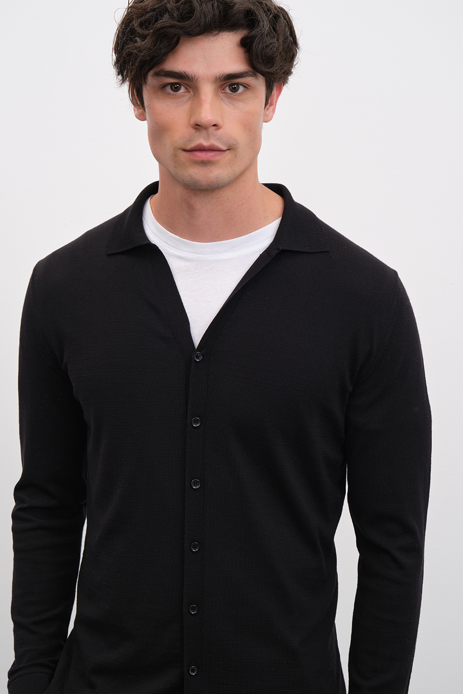 Unisex Cashmere Merino Gömlek Triko