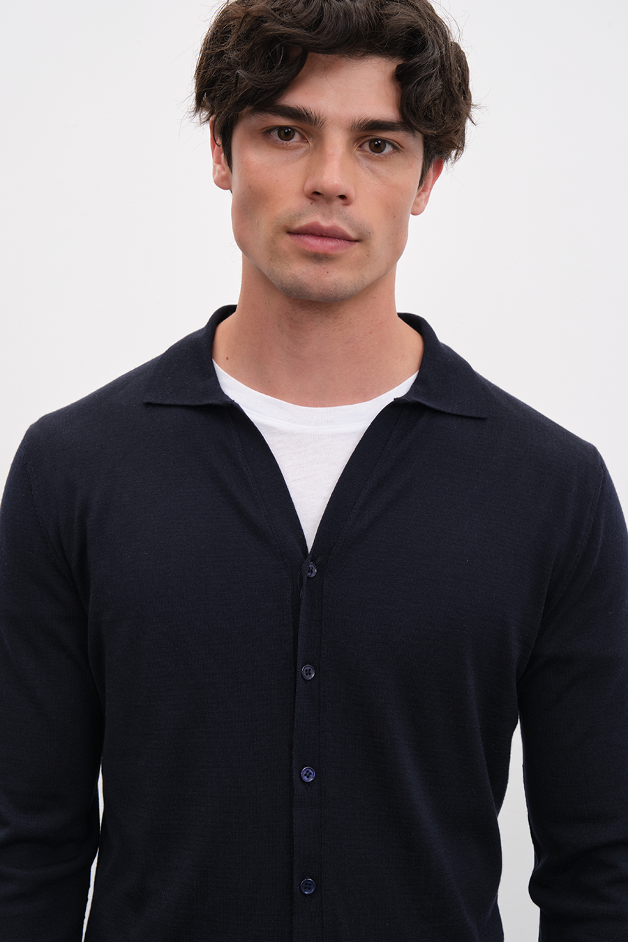 Unisex Cashmere Merino Gömlek Triko