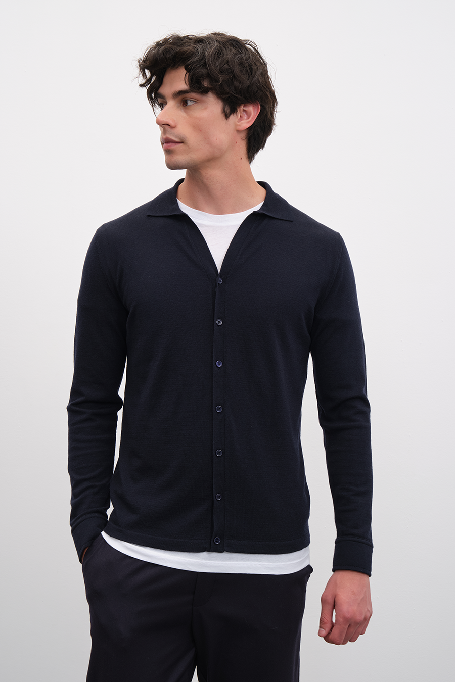 Unisex Cashmere Merino Gömlek Triko