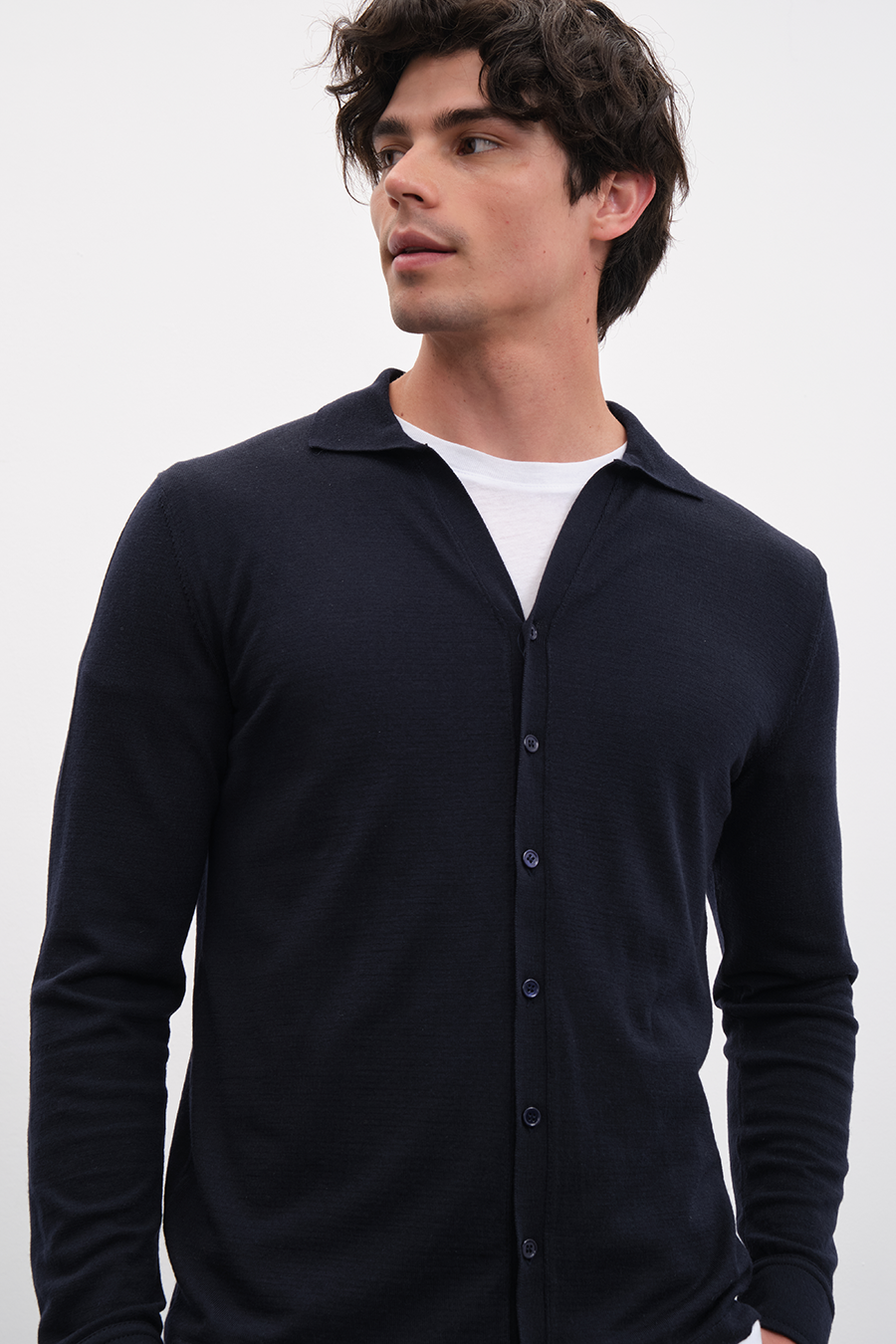 Unisex Cashmere Merino Gömlek Triko