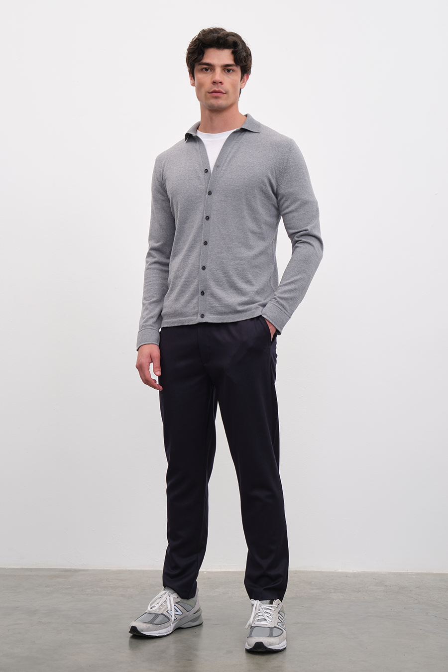 Unisex Cashmere Merino Gömlek Triko