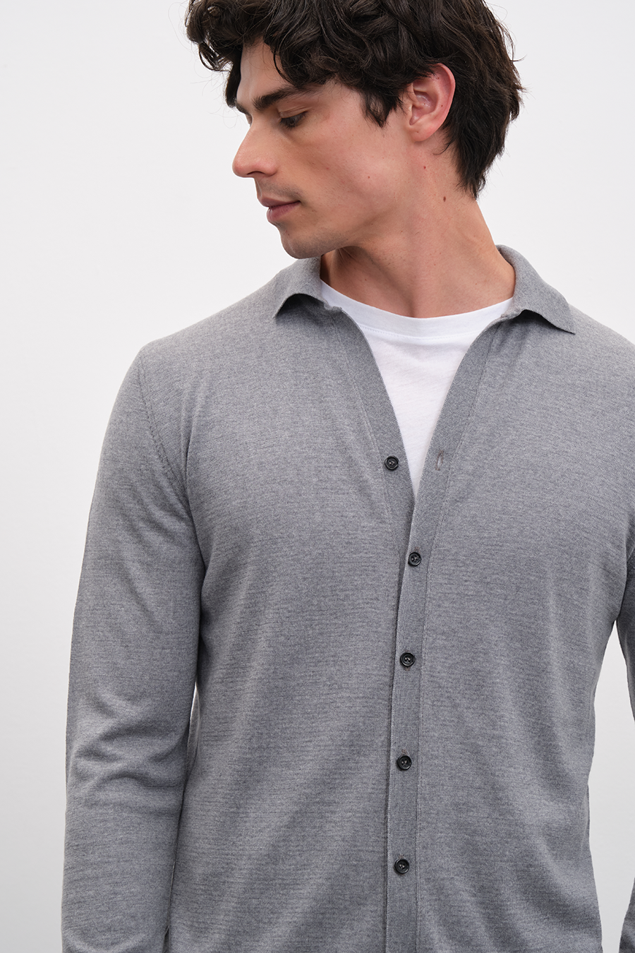 Unisex Cashmere Merino Gömlek Triko