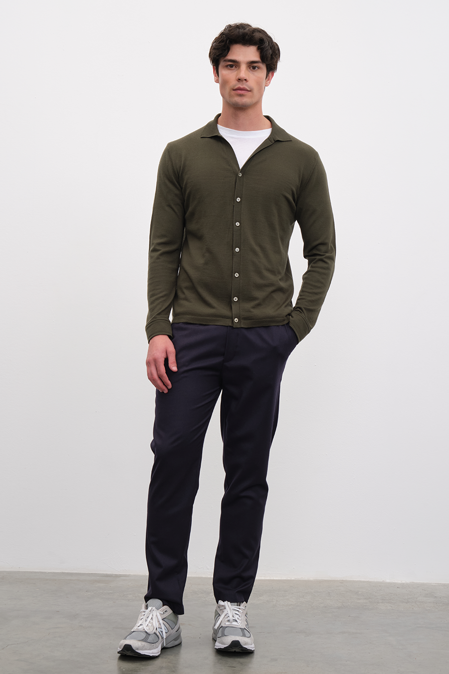 Unisex Cashmere Merino Gömlek Triko