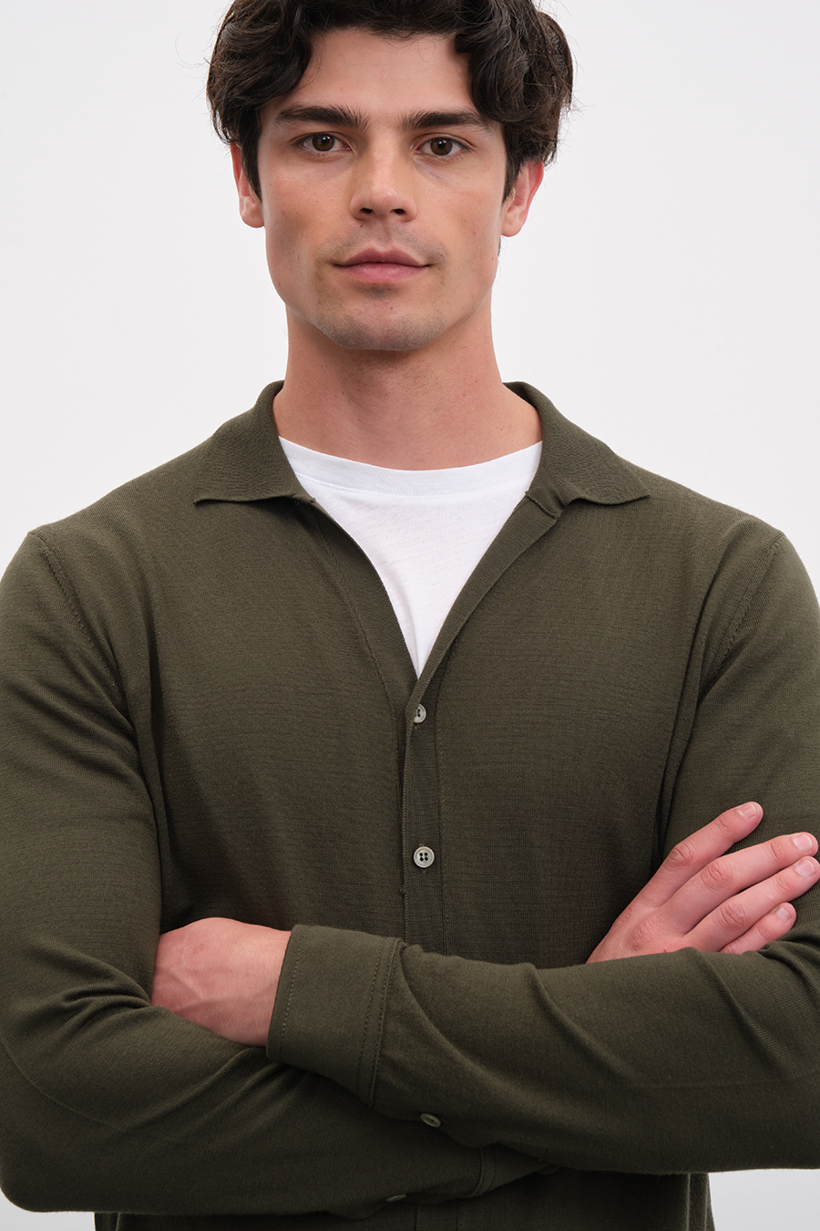 Unisex Cashmere Merino Gömlek Triko