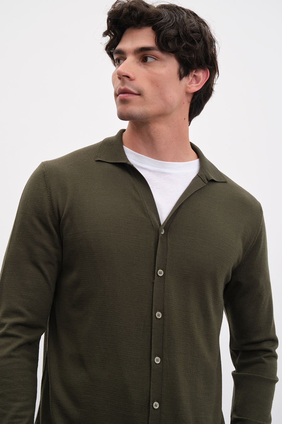 Unisex Cashmere Merino Gömlek Triko