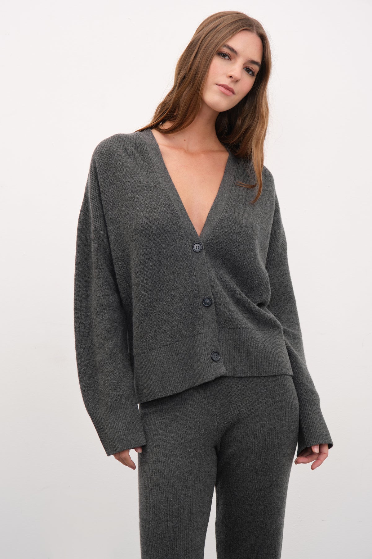 Selanik Örgülü Crop Merino Hırka