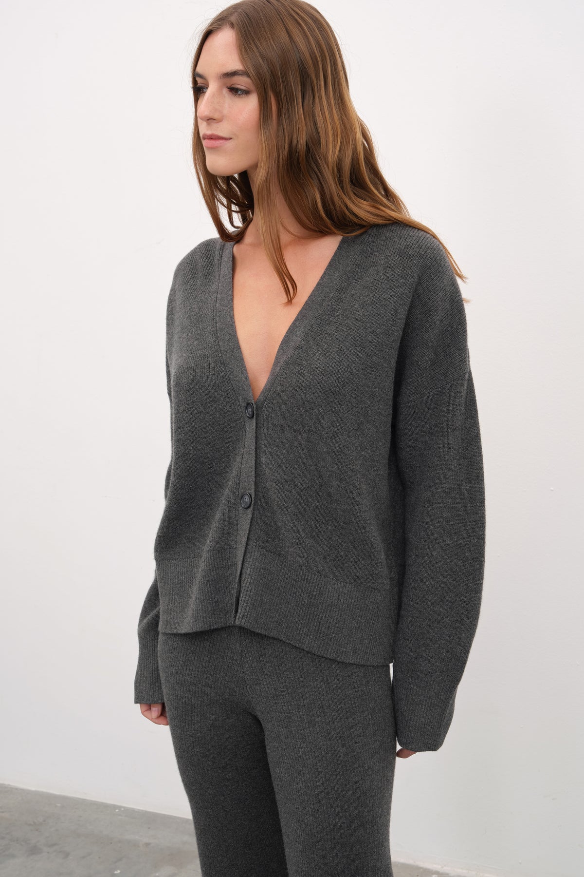 Selanik Örgülü Crop Merino Hırka