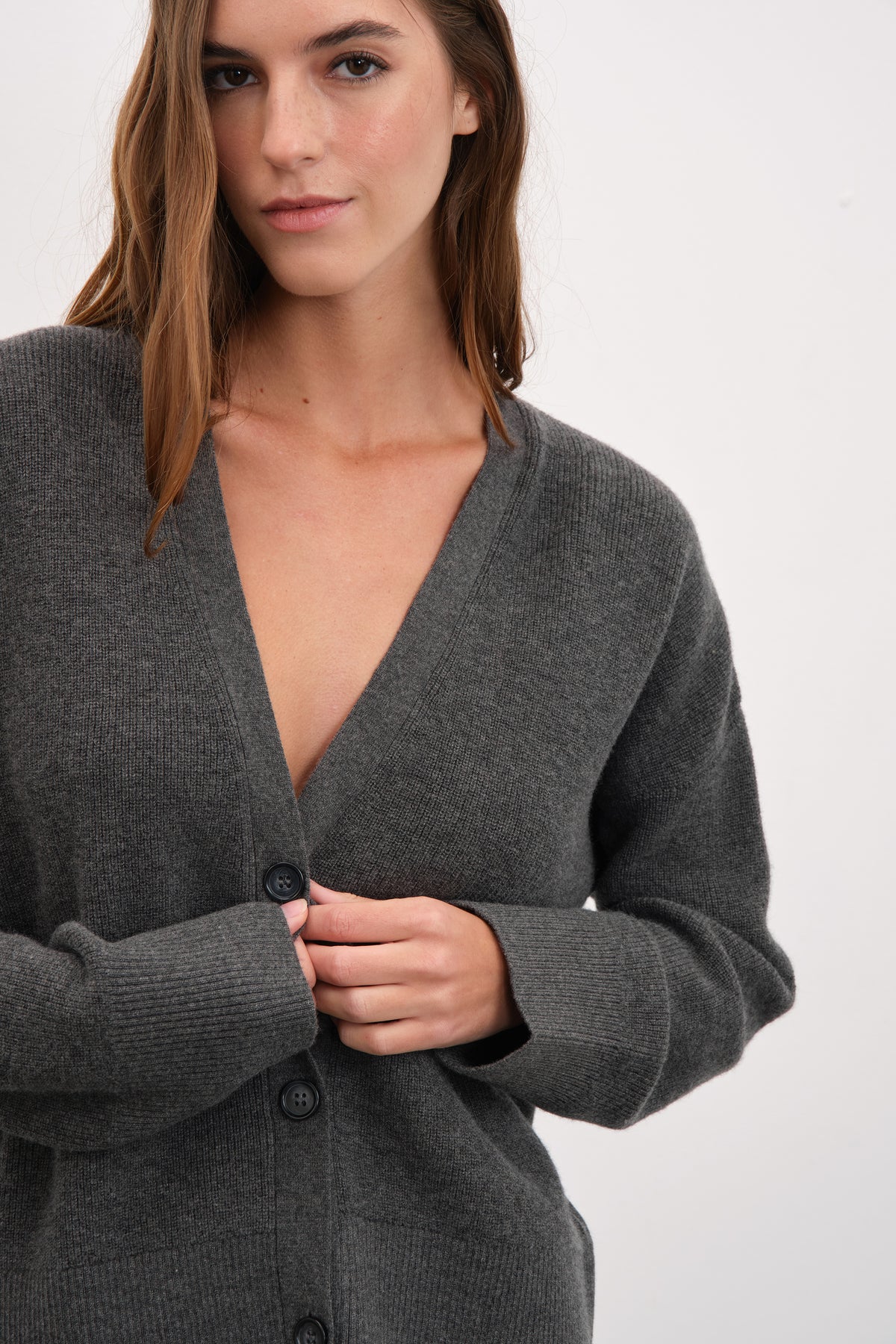 Selanik Örgülü Crop Merino Hırka