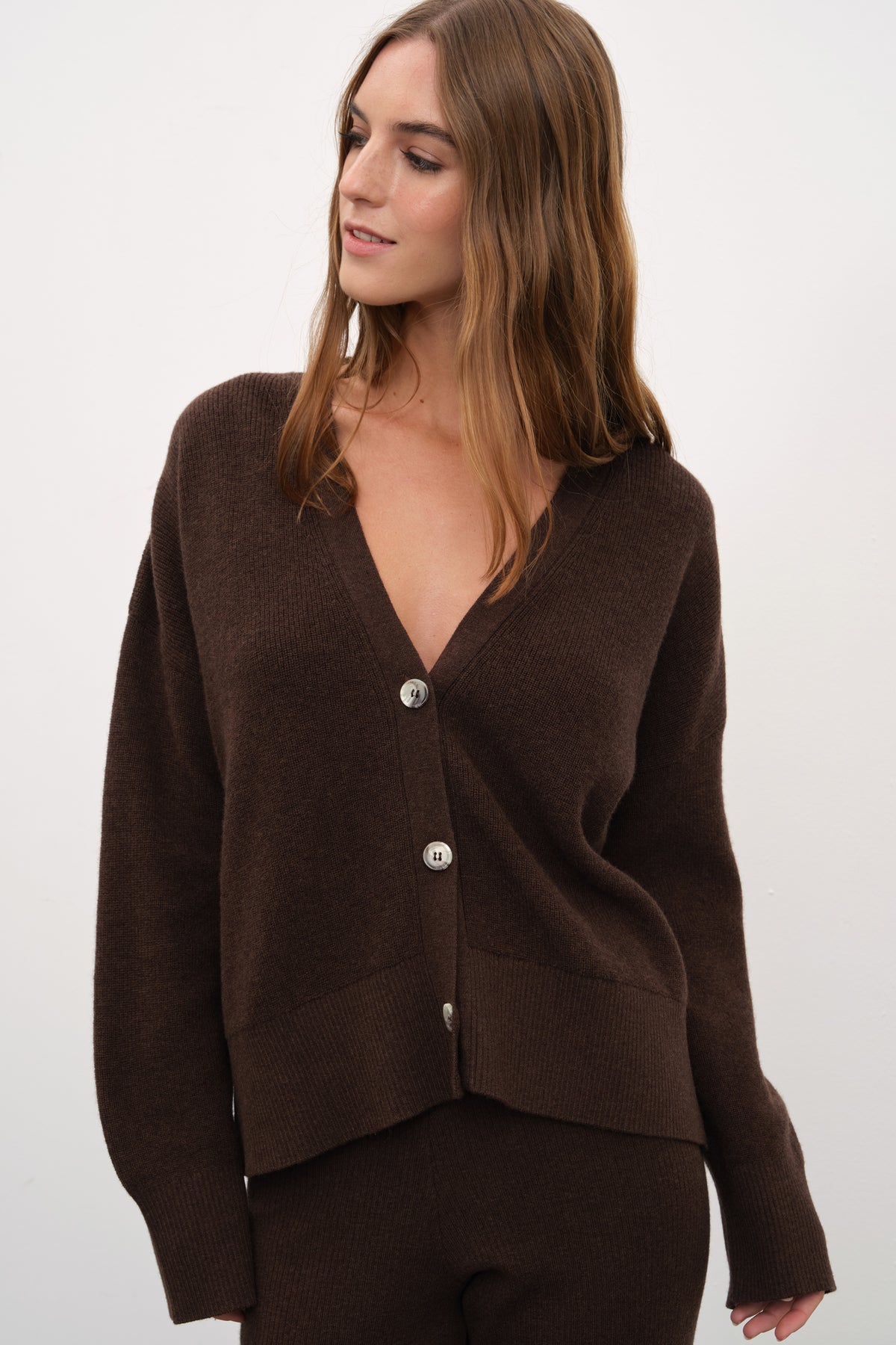 Selanik Örgülü Crop Merino Hırka