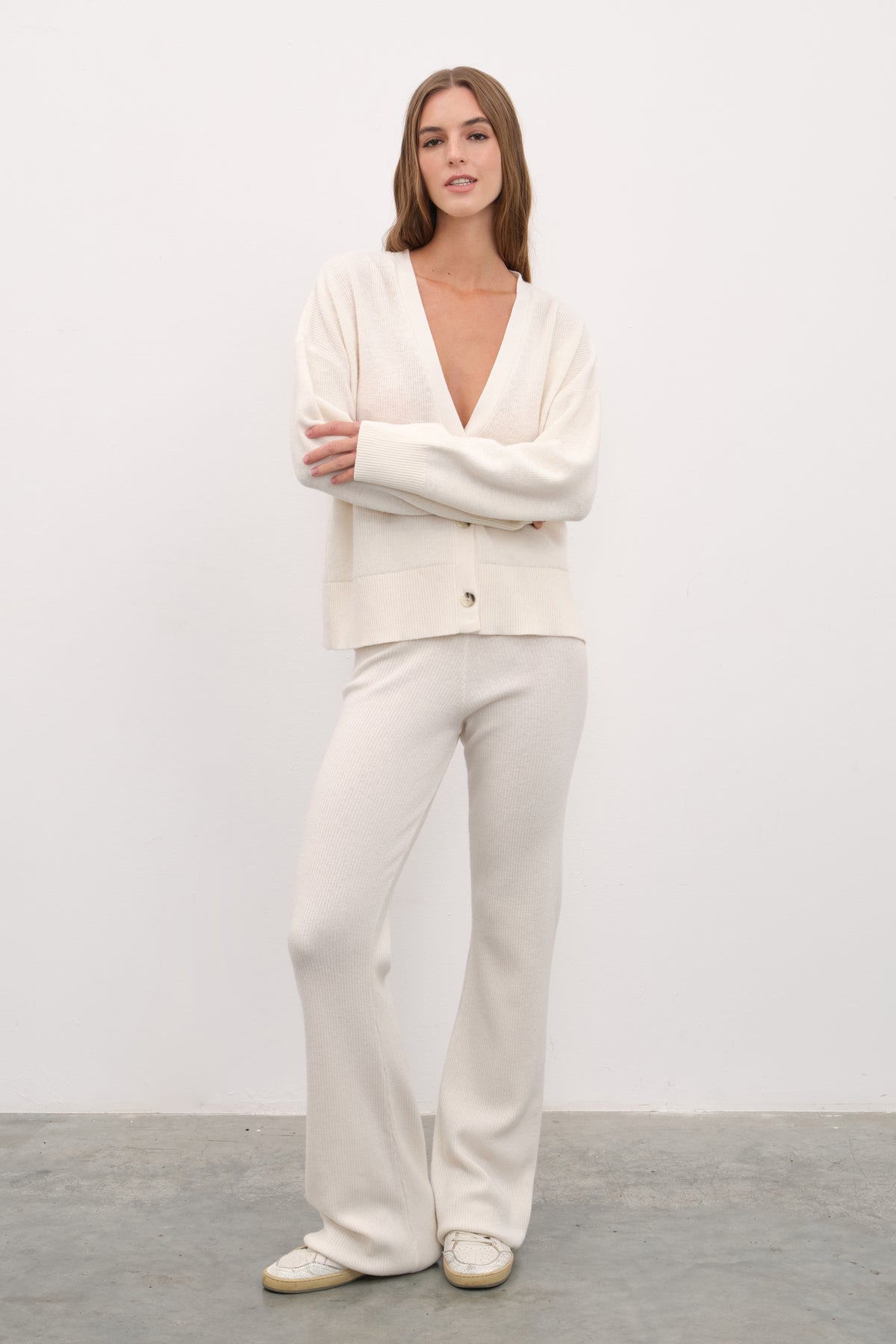 İnce Ribanalı Merino Triko Pantolon