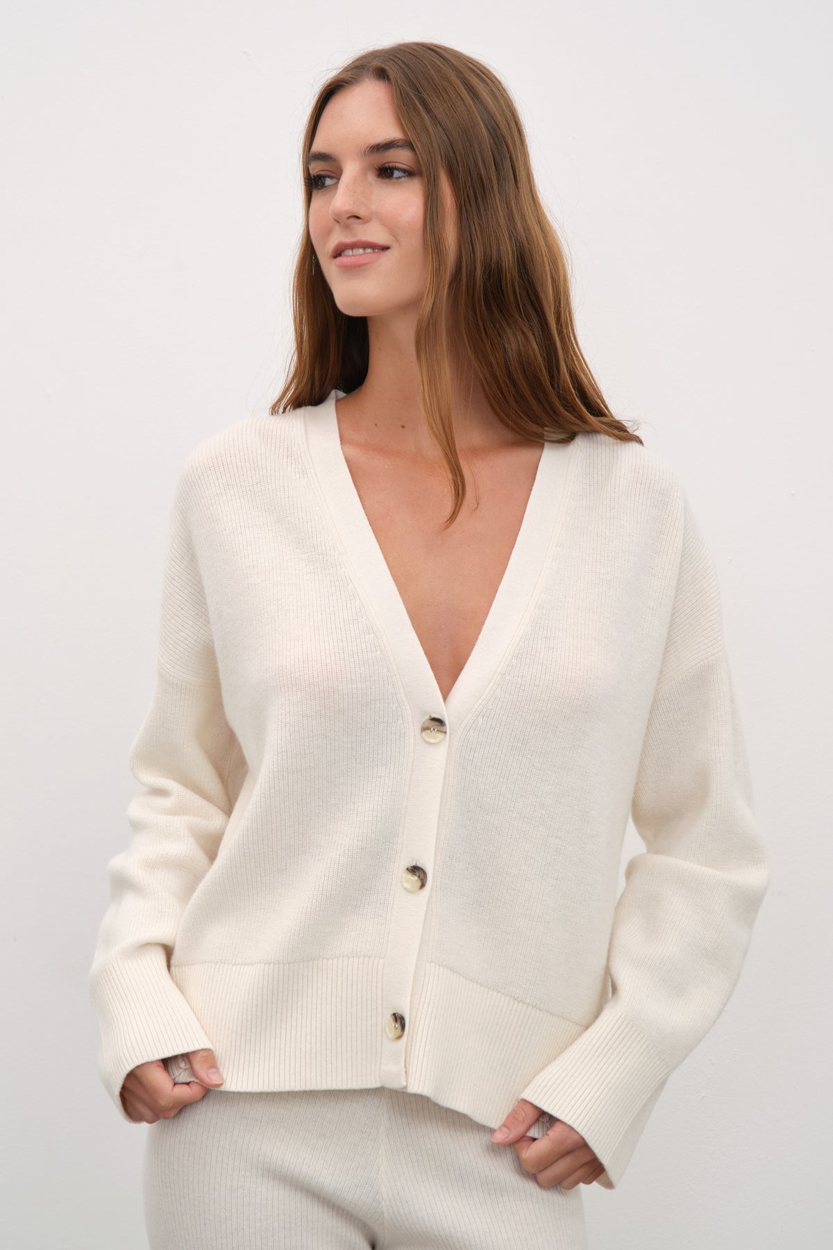 Selanik Örgülü Crop Merino Hırka