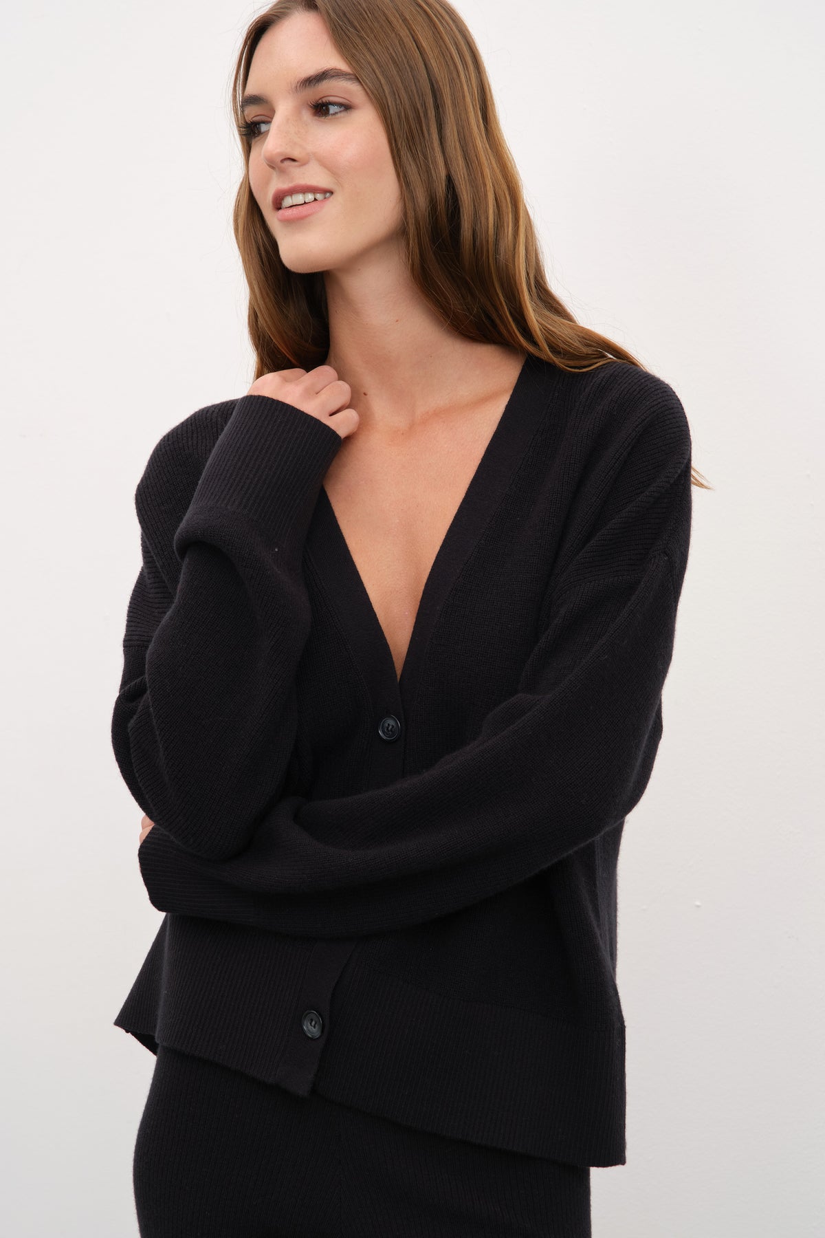 Selanik Örgülü Crop Merino Hırka