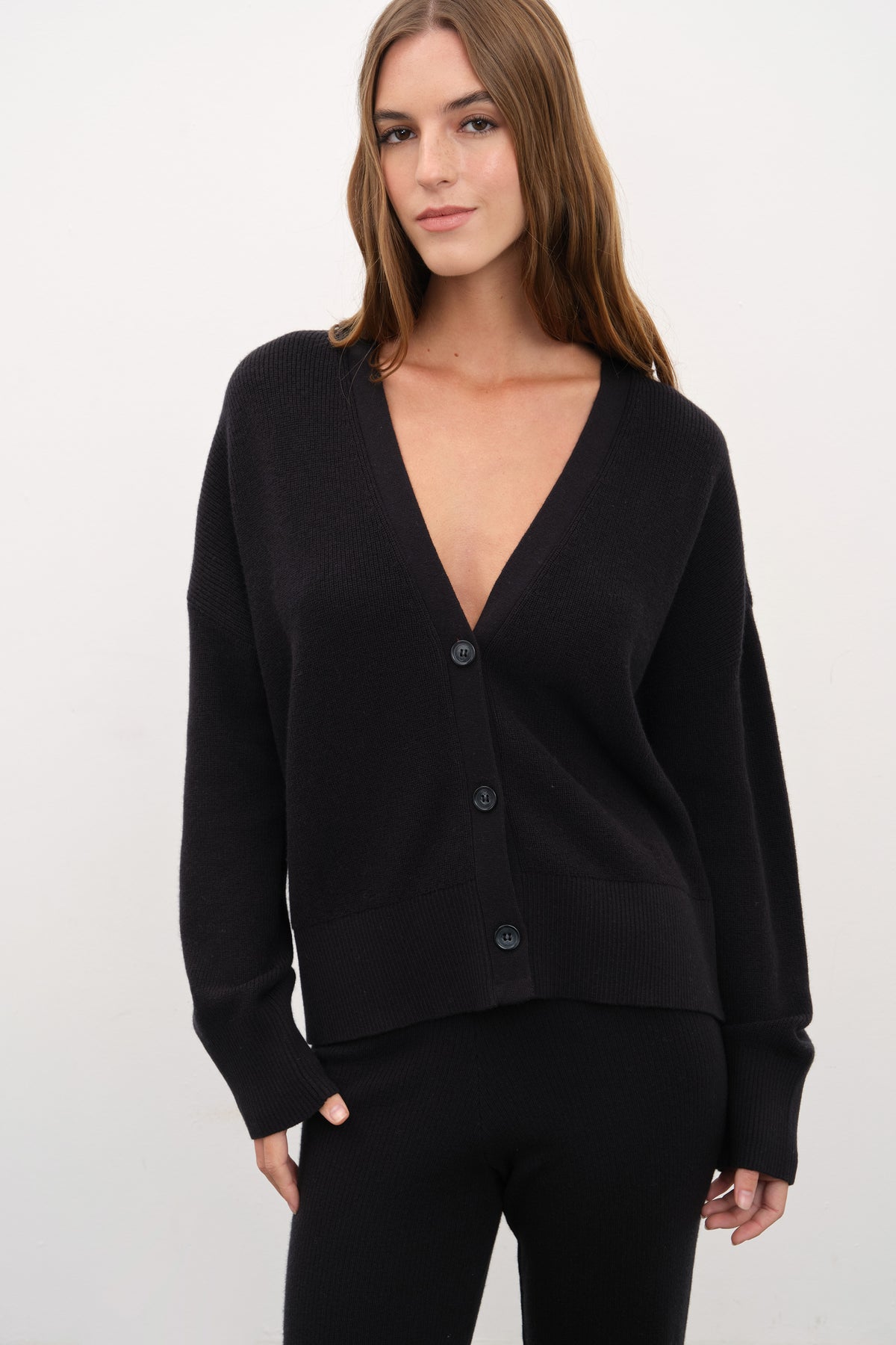 Selanik Örgülü Crop Merino Hırka