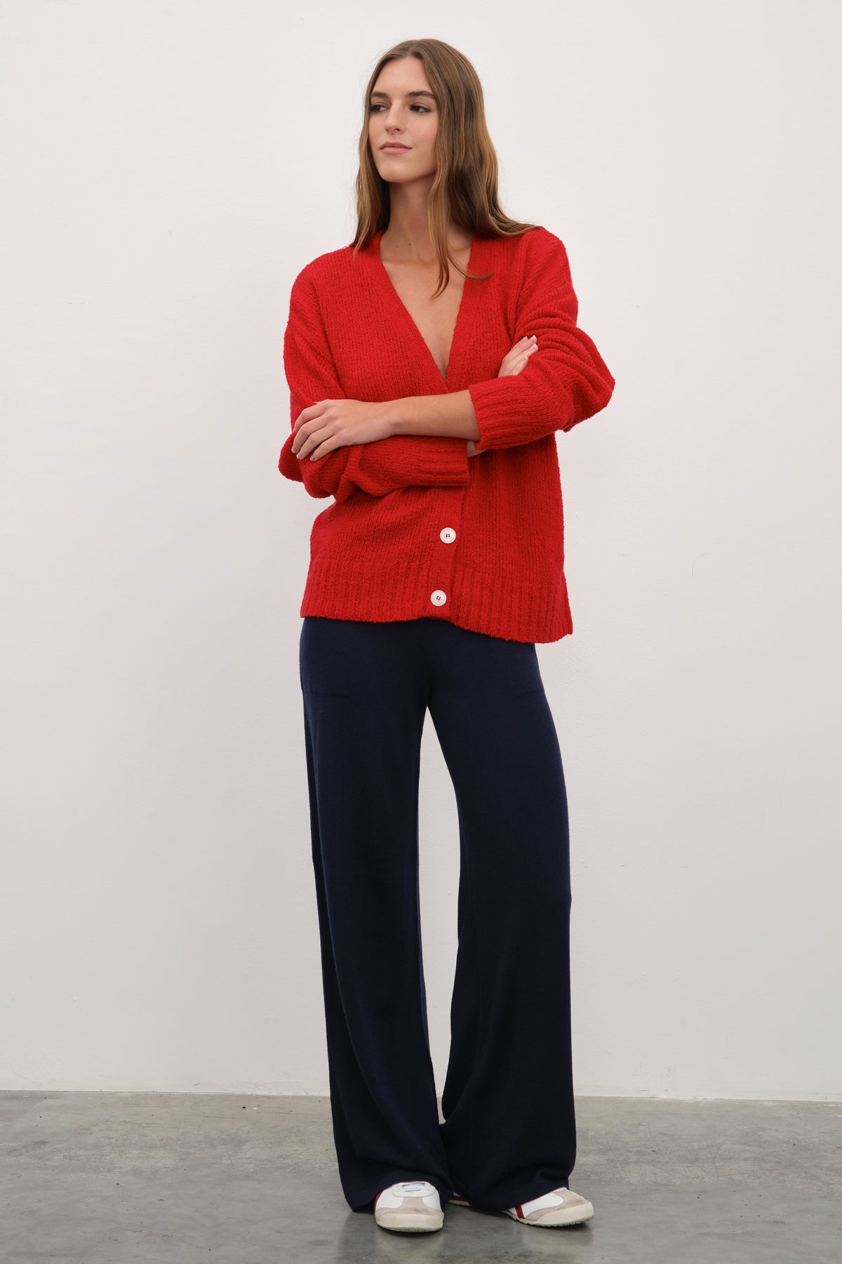 Bol Paçalı Lightweight Merino Triko Pantolon