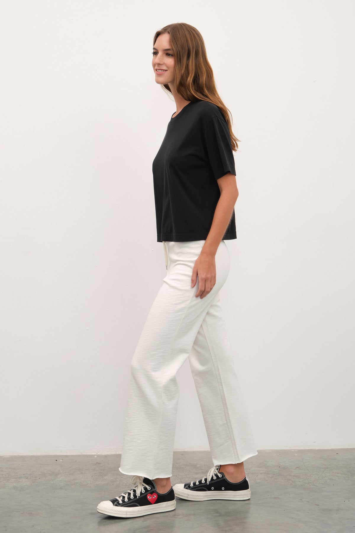 Garment-Dyed Cotton Crop T-shirt