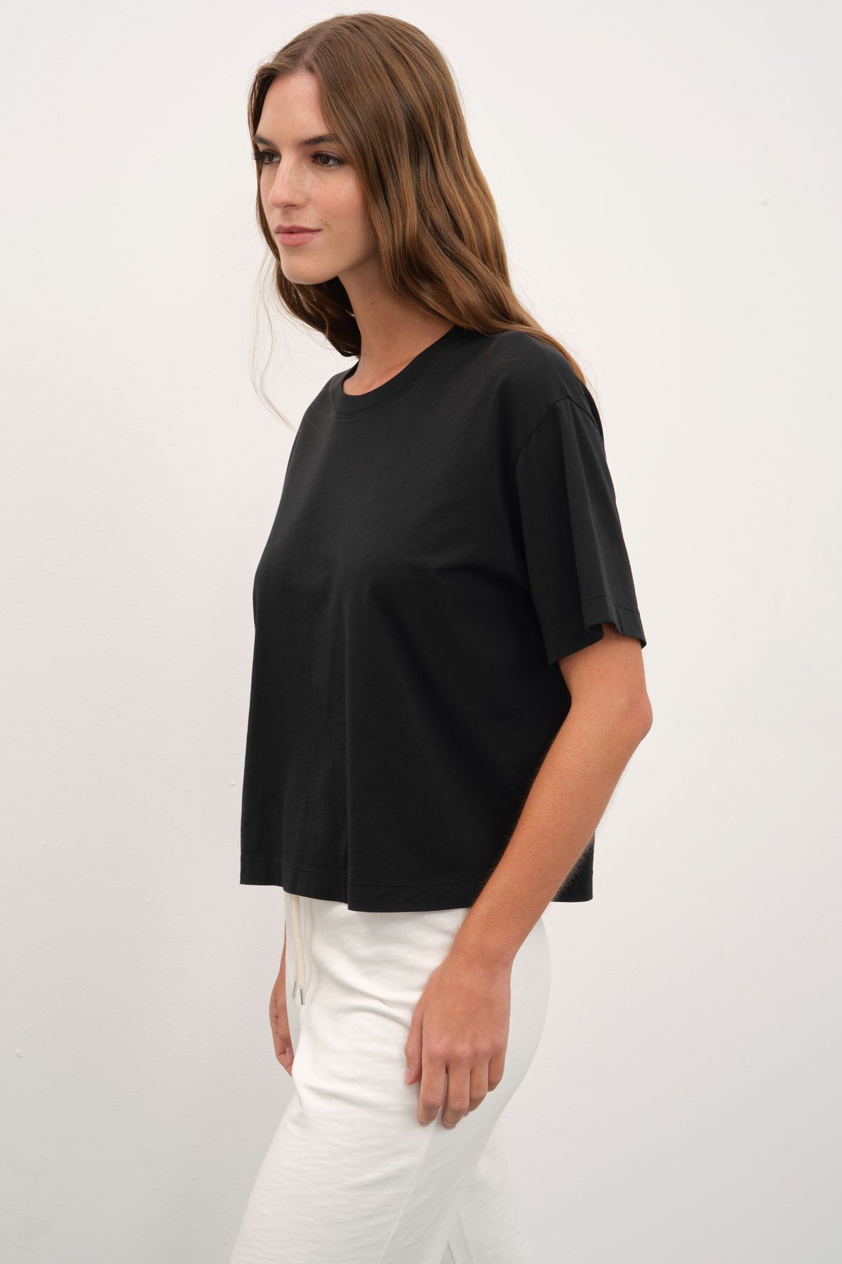 Garment-Dyed Cotton Crop T-shirt