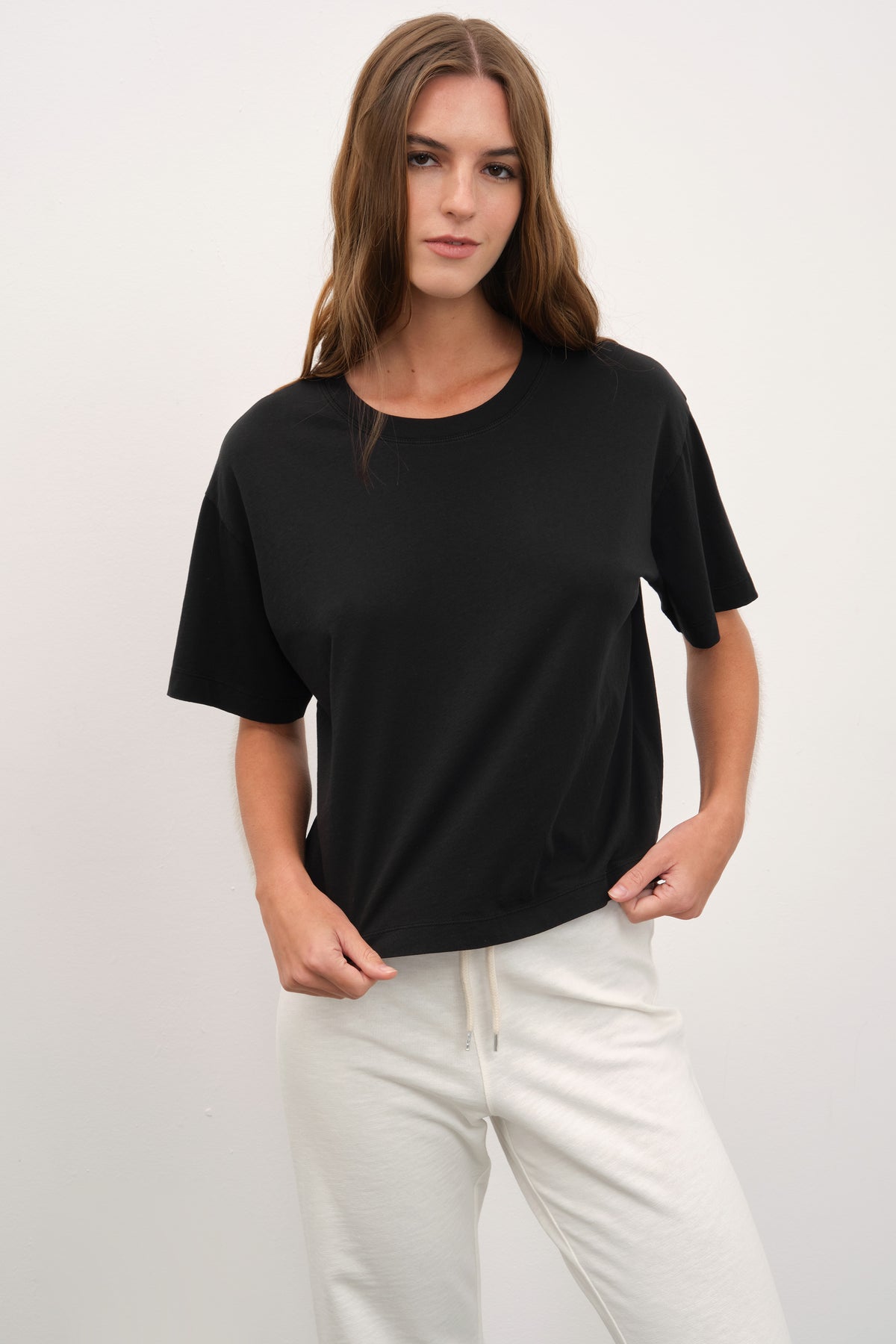 Garment-Dyed Cotton Crop T-shirt