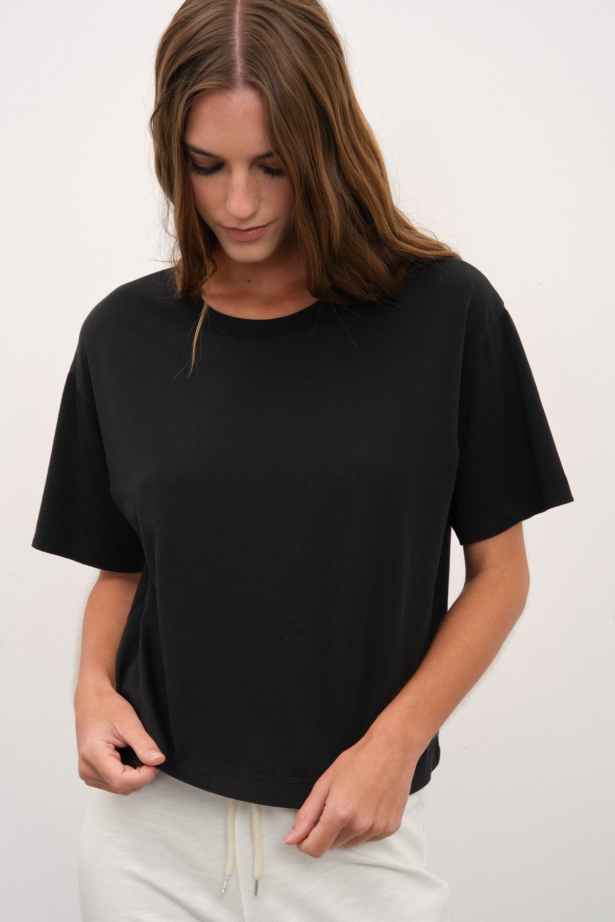 Garment-Dyed Cotton Crop T-shirt