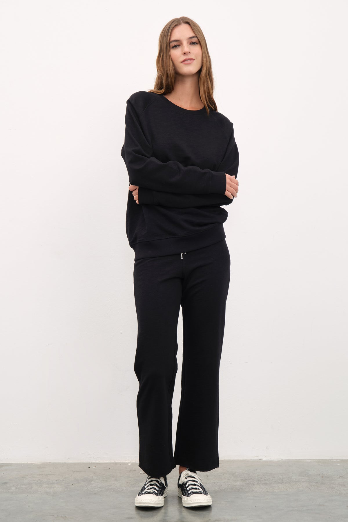 Flamlı Cotton Crop Flare Eşofman Altı