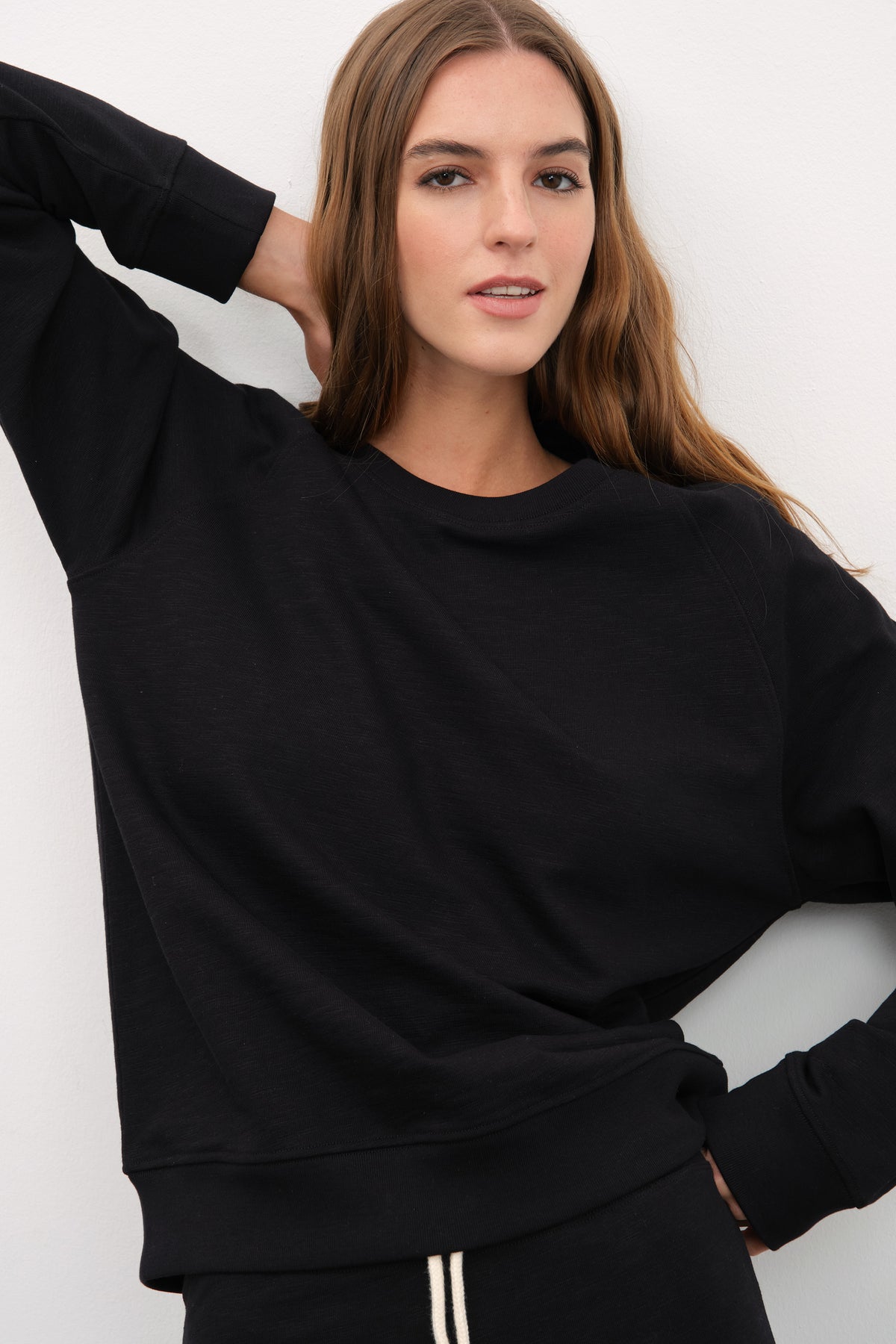 Reglan Kollu Flamlı Cotton Unisex Sweatshirt