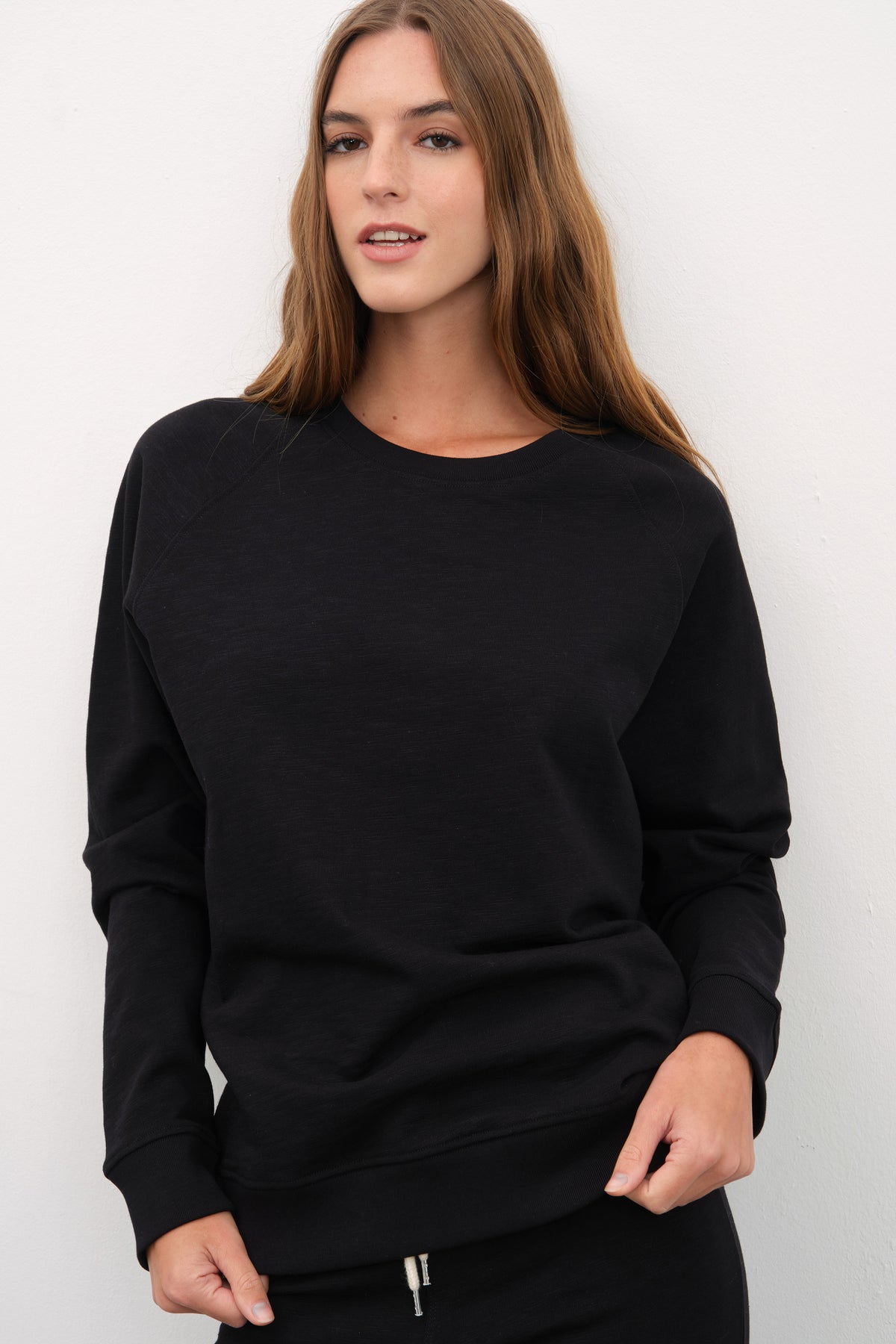 Reglan Kollu Flamlı Cotton Unisex Sweatshirt