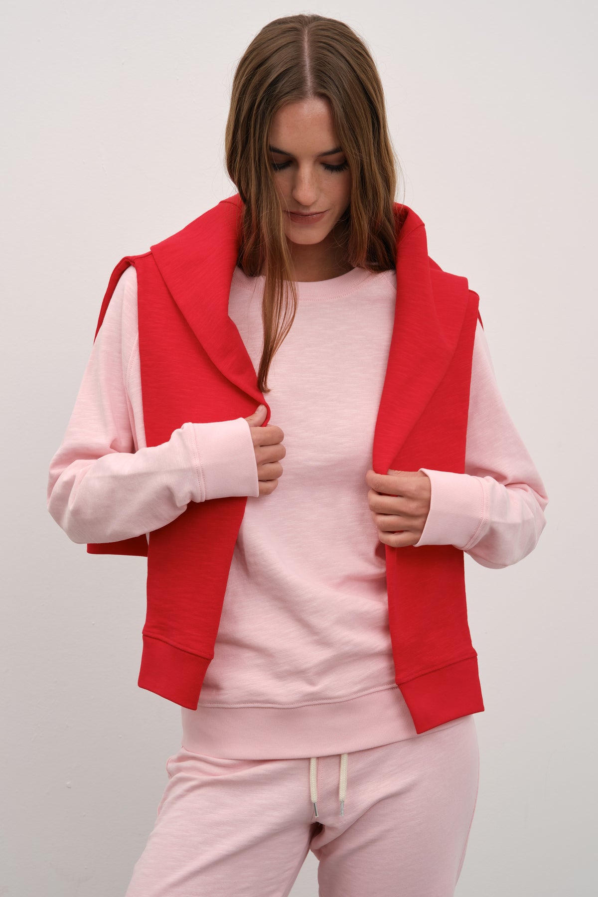 Reglan Kollu Flamlı Cotton Unisex Sweatshirt