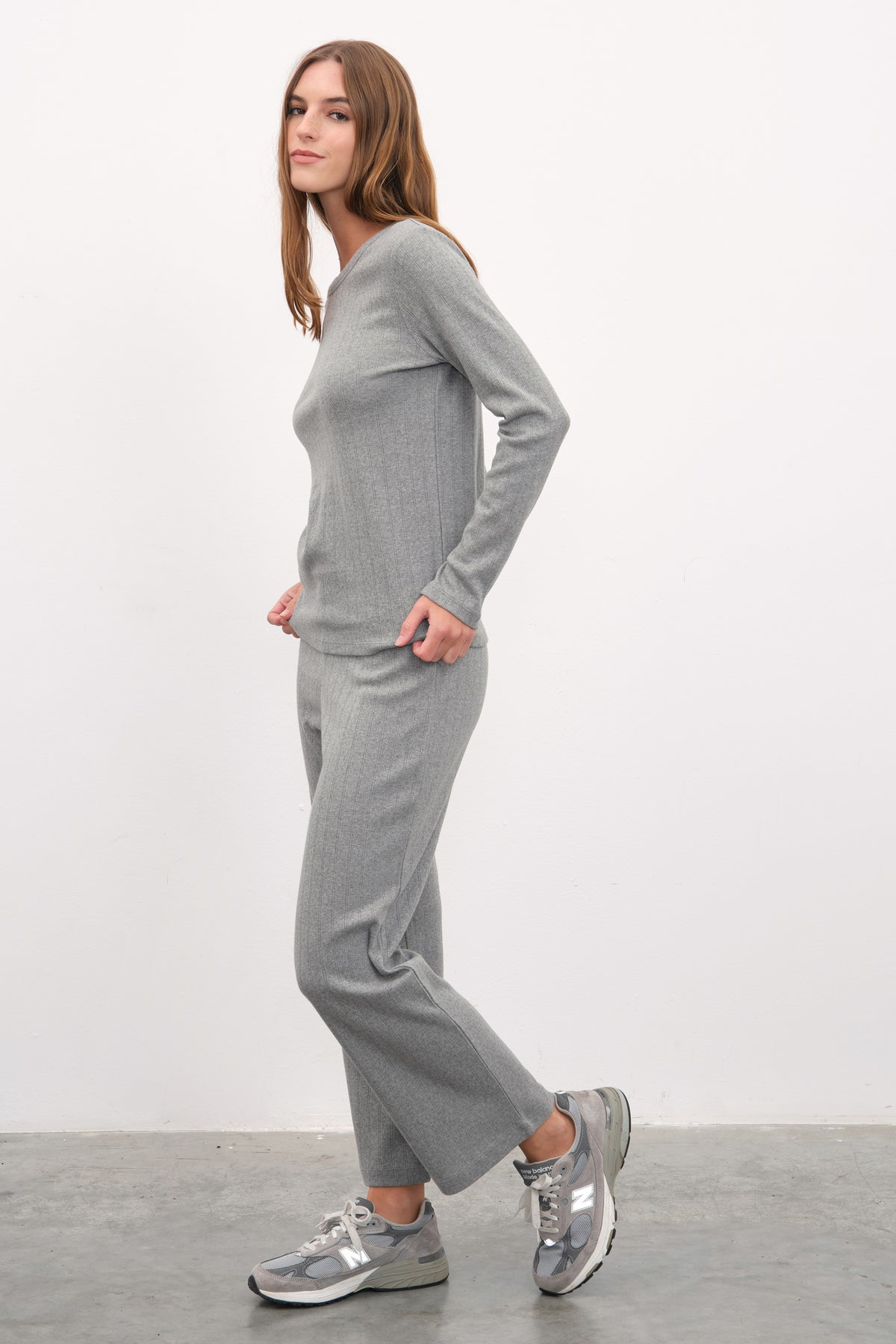 Pointelle Cotton Crop Flare Pantolon